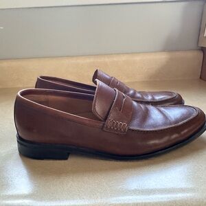 Mens Banana Republic Zone Comfort Brown Leather Loafers
